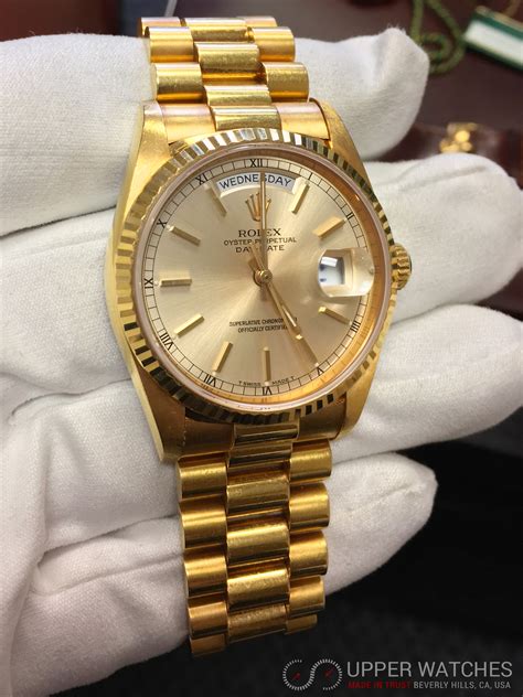 solid gold rolex president|gold rolex presidential day date.